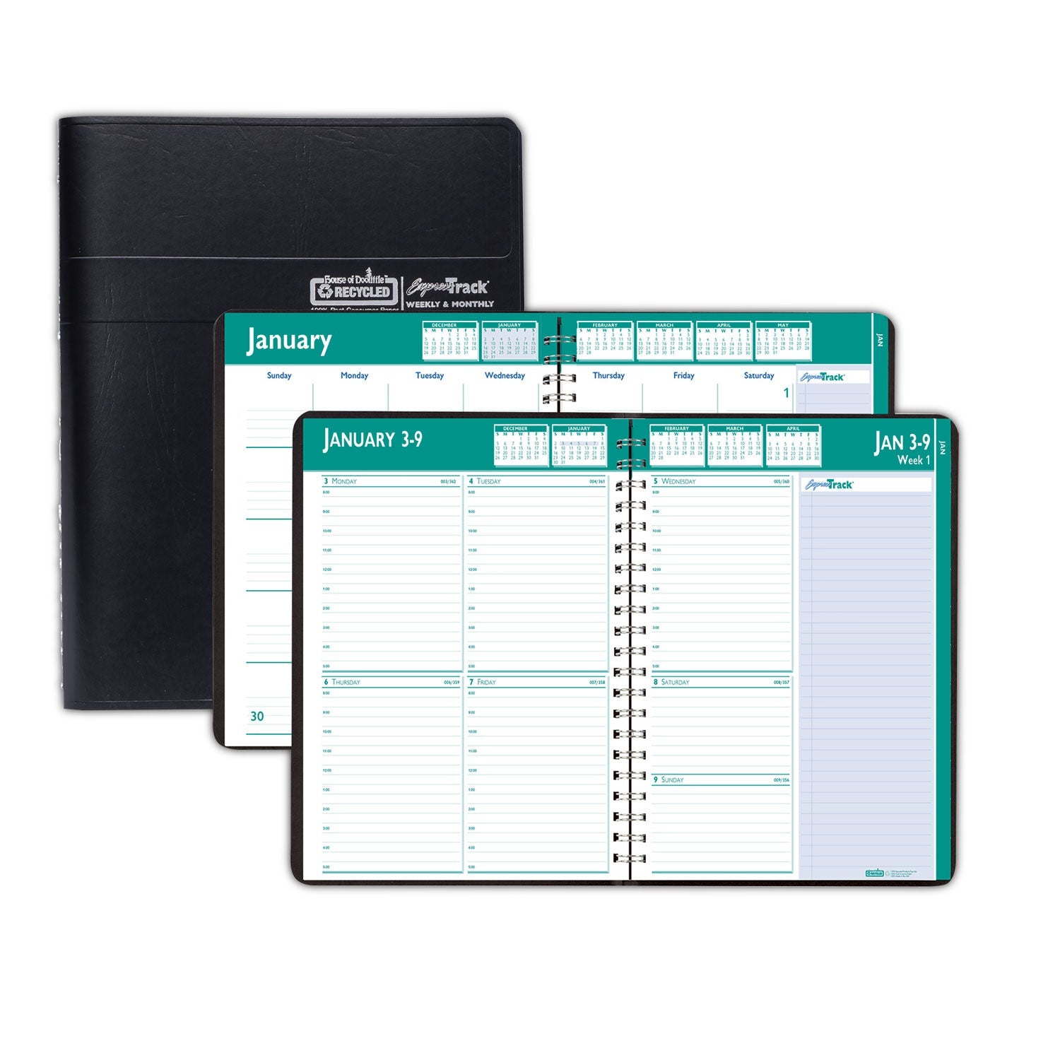house-of-doolittle-express-track-recycled-weekly-appointment-book-monthly-planner-num-hod29602_1